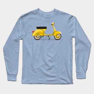 Classic motorcycle scooter in yellow Long Sleeve T-Shirt